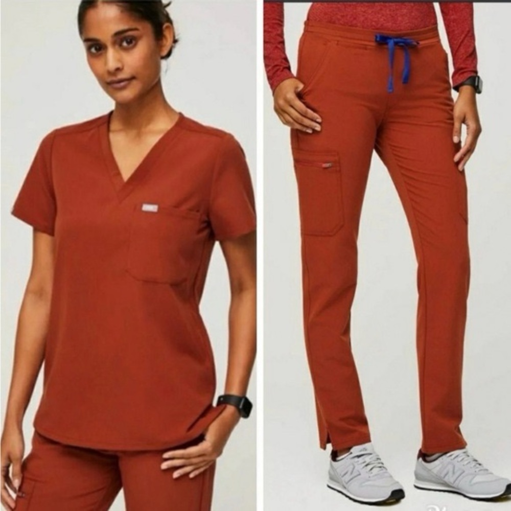 Figs Scrubs Catarina Top XXS. Yola Bottom XXS Regular- Auburn- Used.